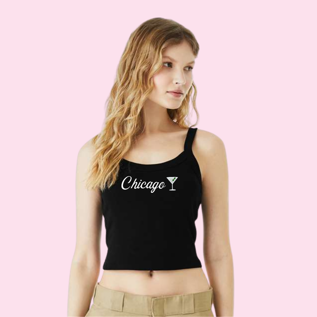 Chicago Black Martini Tank Top