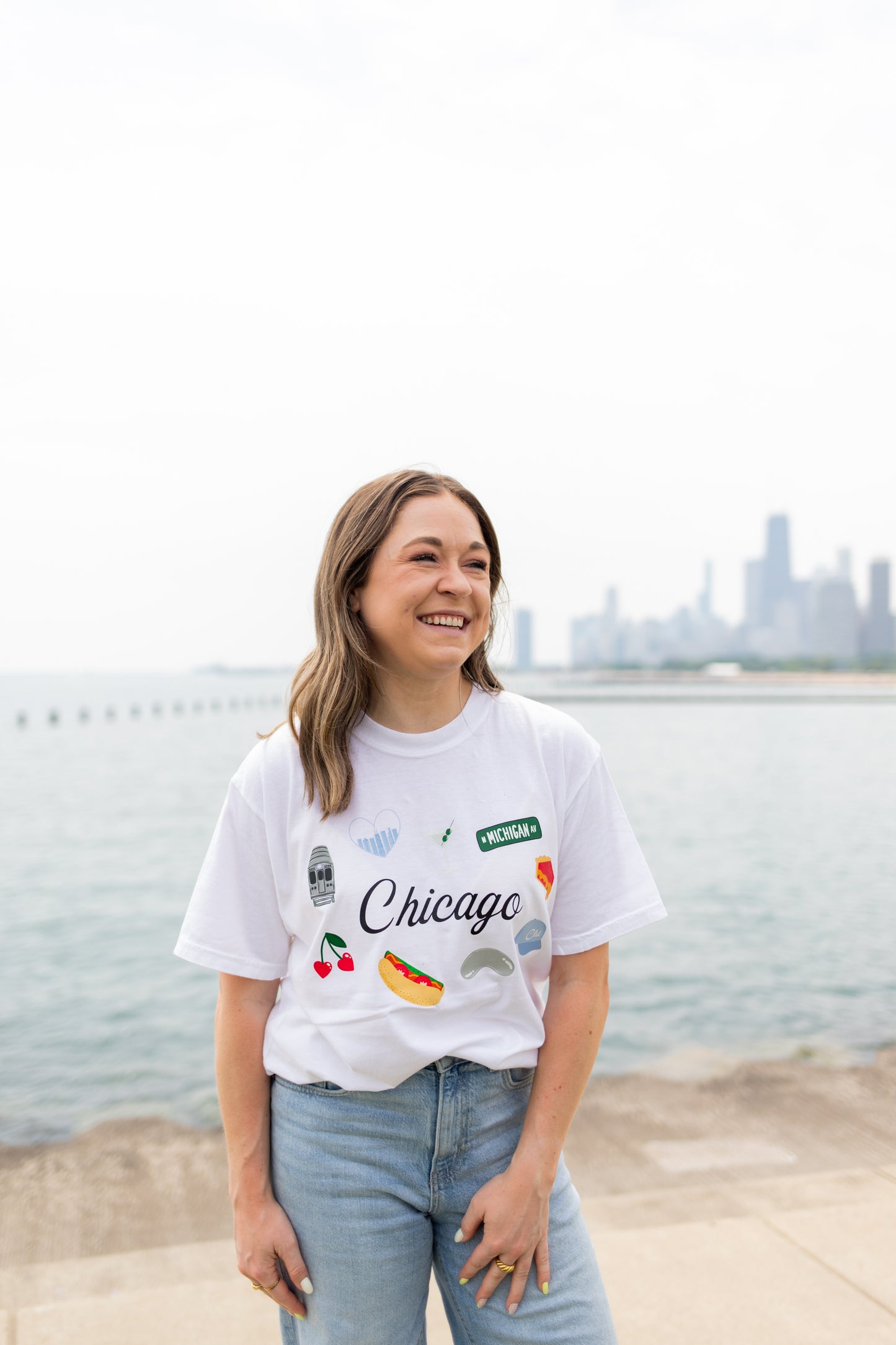 White Chicago Iconic Tee