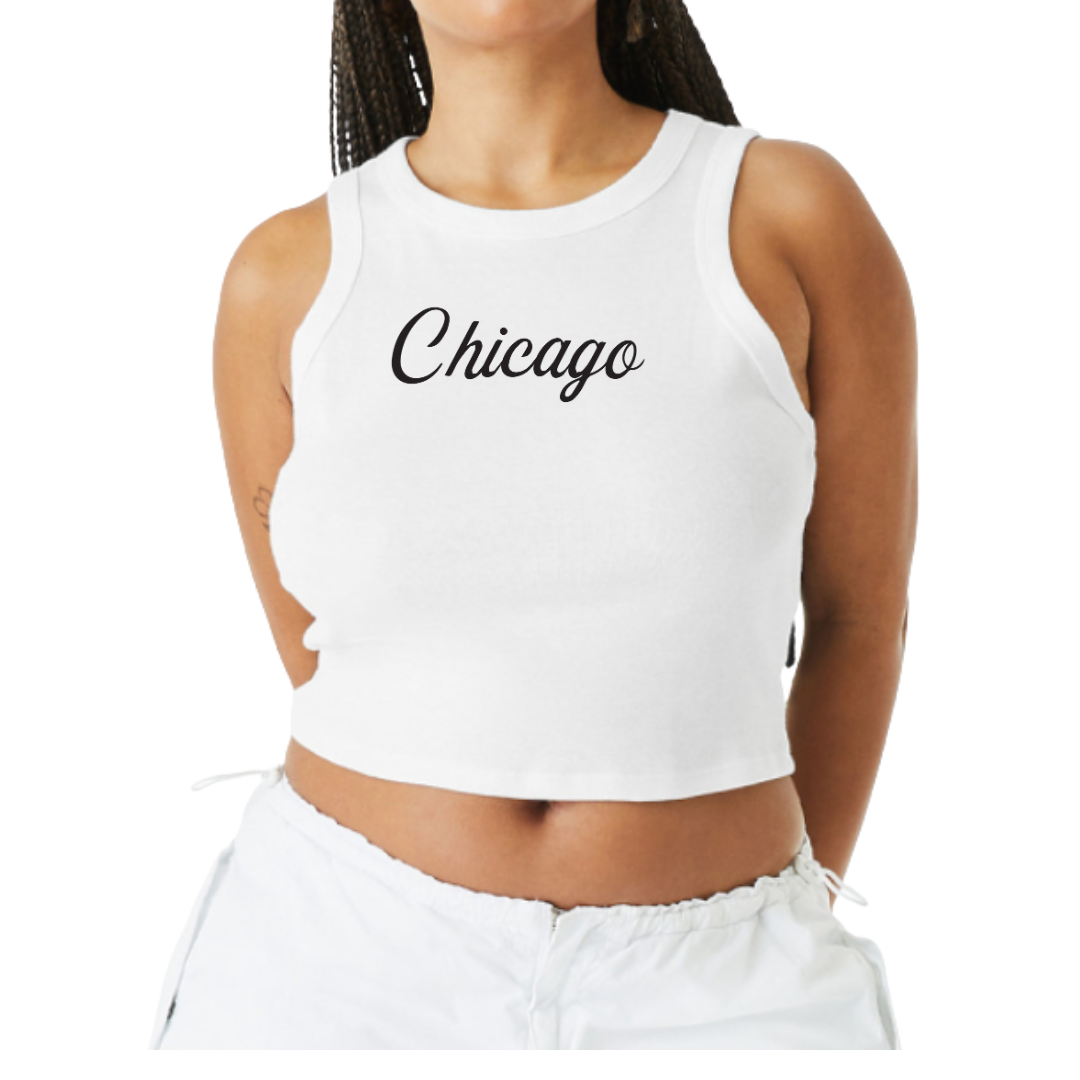 Chicago White Racer Tank