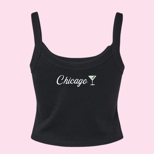 Chicago Black Martini Tank Top
