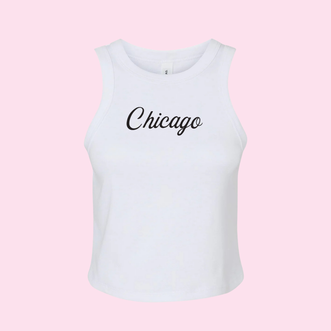 Chicago White Racer Tank