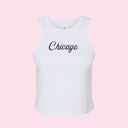 Chicago White Racer Tank