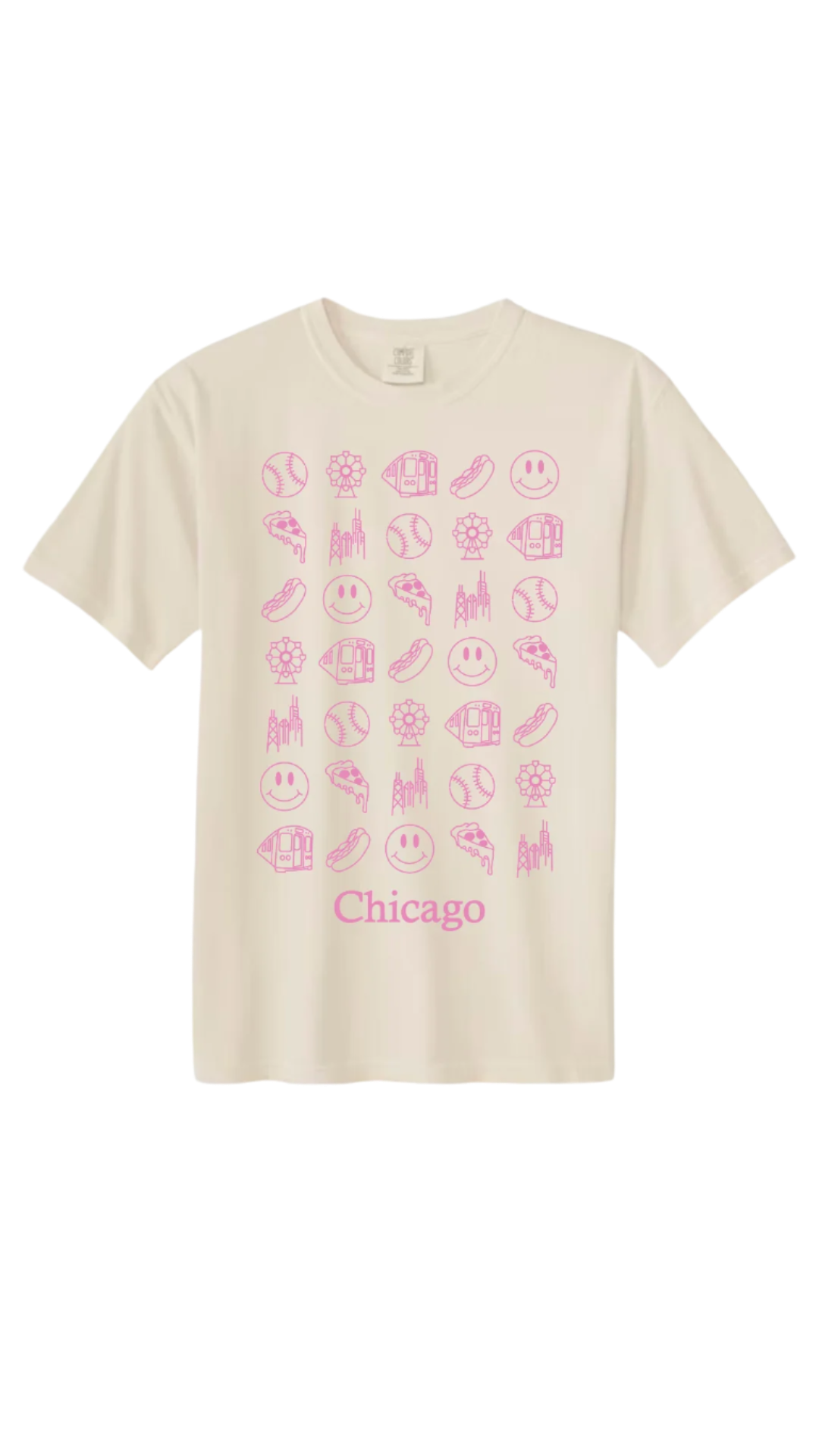 Chicago Themed T-Shirt In Ivory