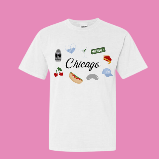 White Chicago Iconic Tee