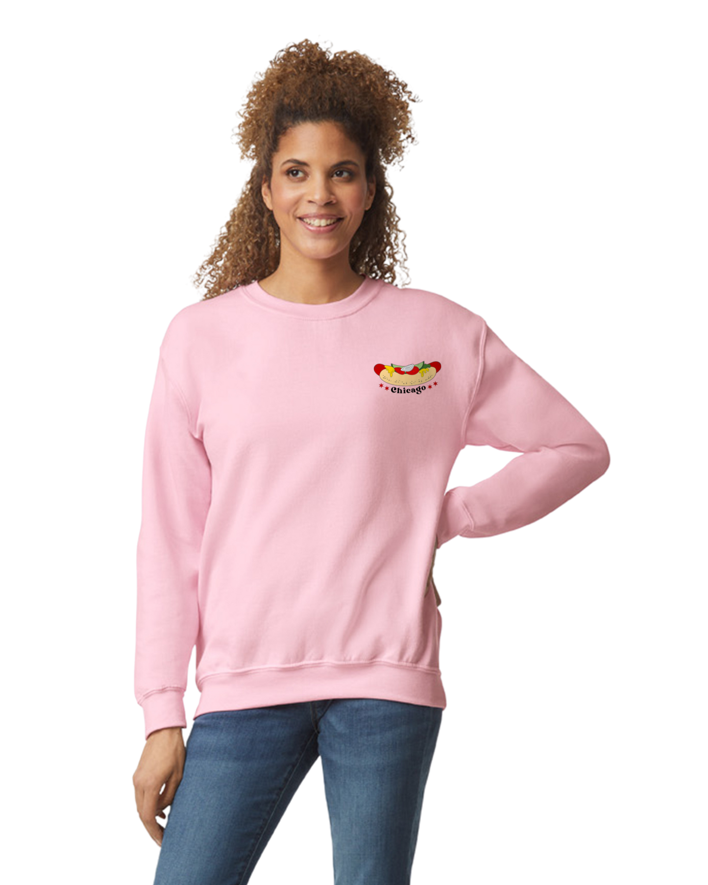 Chicago Pink Hot Dog Sweater